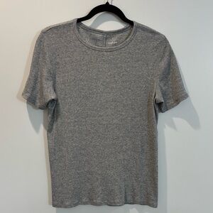 Everlane Heather Gray Pima Cotton Luxe Rib Crew Short Sleeve Tee - XL